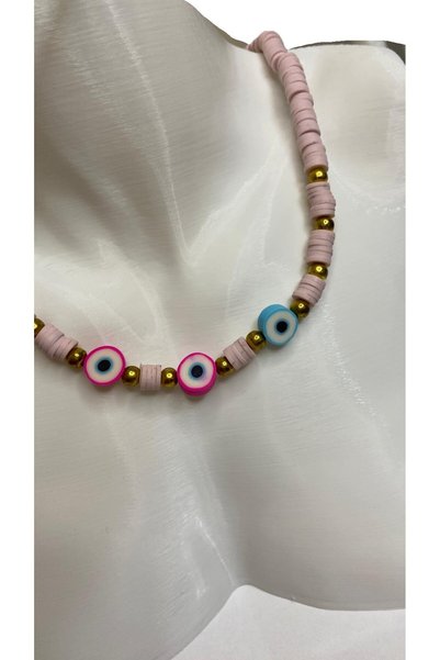 GÜLNAR BİJUTERİ Pink Fimo Necklace