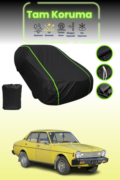 Dokaca Neo غطاء حماية للسيارة من القماش الأسود اللامع قماش مجدّل متوافق مع ميتسوبيشي لانسر 1