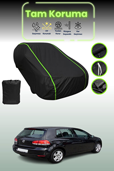 Dokaca Neo غطاء حماية للسيارة باللون الأسود النيون قماش مجدّل فولكس فاجن جولف...