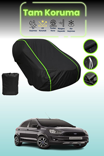 Dokaca Neo غطاء حماية للسيارة من القماش الأسود المتوافق مع سيارة فورد فريستايل قماش مجدّل من نيون