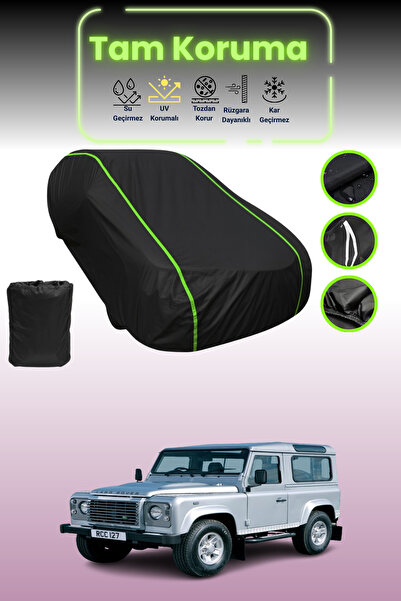 Dokaca Neo غطاء حماية للسيارة متوافق مع لاند روفر ديفندر 902007 - 2012 باللون الأسود النيون قماش مجدّل