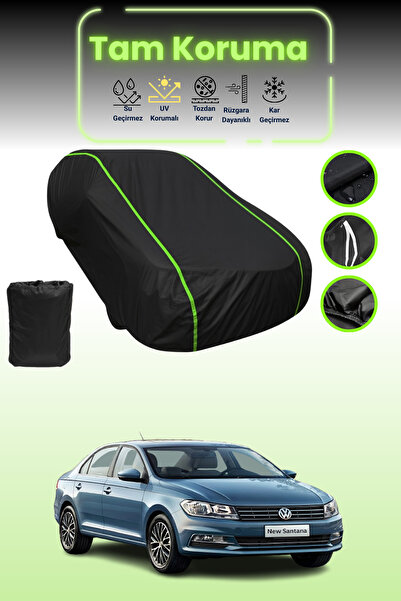 Dokaca Neo غطاء حماية للسيارة من القماش الأسود المتوافق مع سيارة فولكس فاجن سانتانا قماش مجدّل