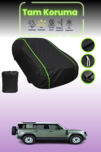 Dokaca Neo غطاء حماية للسيارة من القماش الأسود المتوافق مع سيارة لاند روفر ديفندر 110 من نيون قماش مجدّل