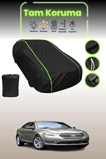 Dokaca Neo غطاء حماية للسيارة من القماش الأسود النيون قماش مجدّل فورد توروس 2...