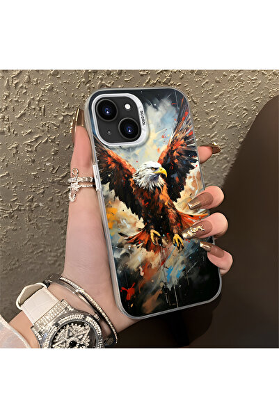 Hontinga حافظة متوافقة مع هاتف iPhone 15، حافظة هاتف صلبة مضادة للسقوط، نمط ا...