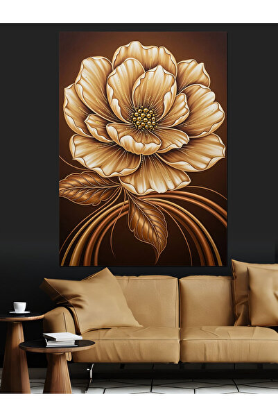 KanvasSepeti Pictură în ulei de înaltă calitate, maro mare, texturat Canvas C...