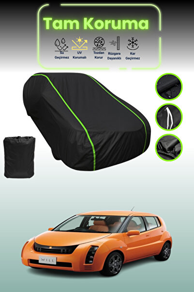 Dokaca Neo غطاء حماية للسيارة من القماش الأسود اللامع قماش مجدّل من تويوتا وي...