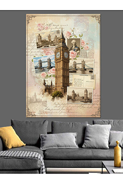 KanvasSepeti Λονδίνο Μπιγκ Μπεν Υψηλής ποιότητας ελαιογραφία Με υφή Καμβάς Κα...