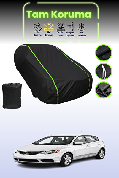 Dokaca Neo غطاء حماية للسيارة من القماش الأسود اللامع قماش مجدّل كيا فورتي 1 ...