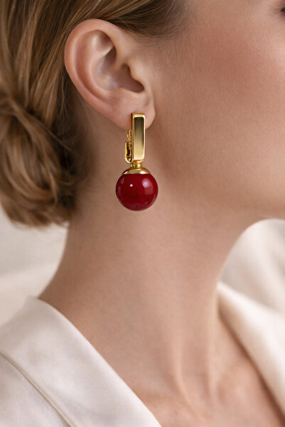 Feya Atelier İnci Top Pirinç Küpe