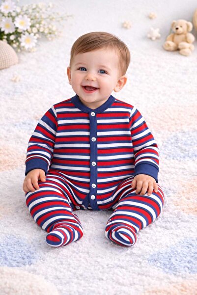 GHAND Bebek Çıtçıtlı Patikli Tulum 3 - 6 - 9 Aylık bebek Uyku Tulumu Mevsimli...