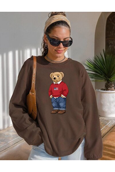 Jose Clothing Teddy Bear cu imprimeu Bumbac organic Swea tricou
