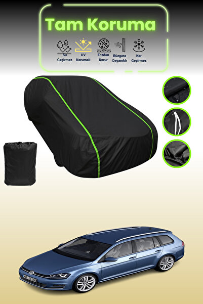 Dokaca Neo Black Neon Corded Fabric Volkswagen Golf 7 Variant Compatible Auto...