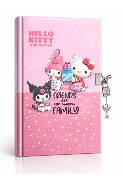 KESKİN COLOR HELLO KITTY ve Arkadaşları Kilitli Hatıra Defteri | A5 | 96 Yapr...