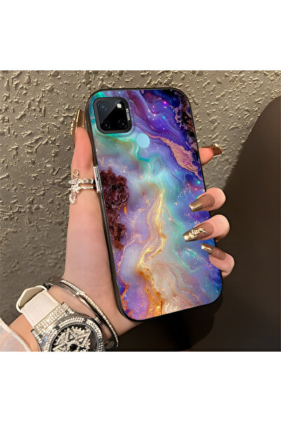 Hontinga حافظة متوافقة مع هاتف Realme C21Y/C25Y، حافظة هاتف صلبة مضادة للسقوط...