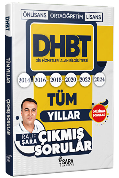 Şara Akademi 2026 DHBT Çıkmış Sorular Tüm Yıllar / Rauf Şara