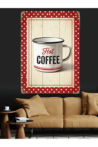 KanvasSepeti Poster cafea Retro Pictură în ulei de înaltă calitate texturat P...