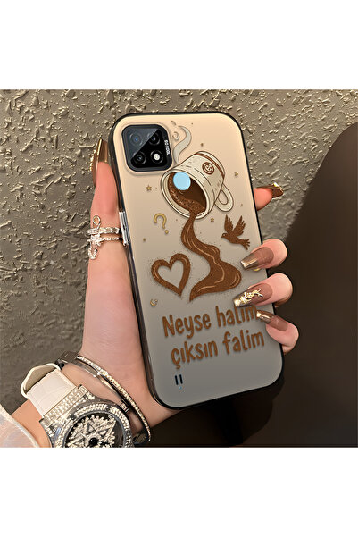 Hontinga حافظة متوافقة مع هاتف Realme C21، حافظة هاتف صلبة مضادة للسقوط، حافظ...