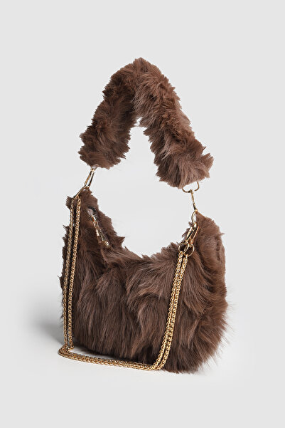 La La'Graccio Paris Geantă de mână și crossbody Lagraccio Paris pentru femei Lior, din pluș, cu curea dublă