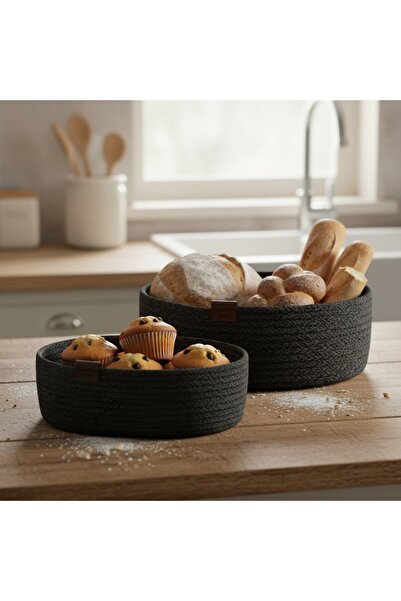 Comfort Craft مجموعة سلال الخبز المكونة من قطعتين من الجوت الطبيعي - منظم للحمام والمطبخ - منظم متعدد الأغراض من الخوص