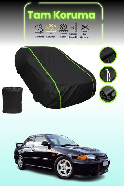 Dokaca Neo غطاء حماية للسيارة باللون الأسود النيون قماش مجدّل ميتسوبيشي لانسر...