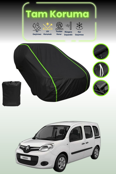 Dokaca Neo غطاء حماية من القماش للسيارة باللون الأسود النيون قماش مجدّل متوافق مع سيارة رينو كانجو 2008 - 2021