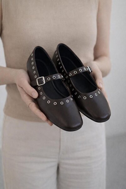 FootFrenzy Women's Buckle Ballerinas – Casual & Stylish Flat Shoes with Metal Ring Detail