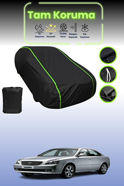 Dokaca Neo غطاء حماية للسيارة من القماش الأسود اللامع قماش مجدّل Kia Magentis...