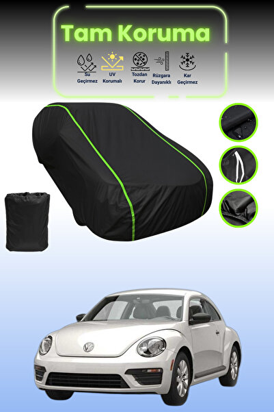 Dokaca Neo غطاء حماية للسيارة من القماش الأسود اللامع قماش مجدّل فولكس فاجن ن...