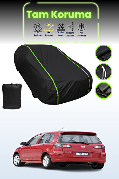 Dokaca Neo غطاء حماية للسيارة باللون الأسود النيون قماش مجدّل مازدا 2 / ديميو...