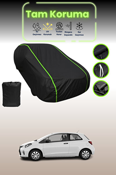 Dokaca Neo غطاء حماية للسيارة باللون الأسود النيون قماش مجدّل تويوتا ياريس 3 ...