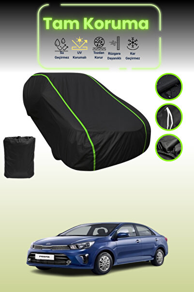 Dokaca Neo غطاء حماية للسيارة من القماش الأسود المتوافق مع سيارة كيا بيجاس قماش مجدّل