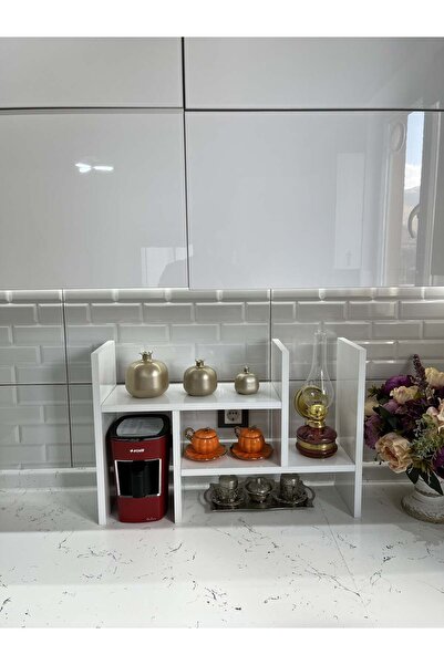 AA AHŞAP Ayarlanabilir Çok Amaçlı Tezgah Üstü Raf, Baharatlık,Kitaplık Rafı 2...