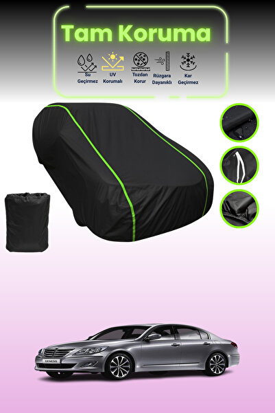 Dokaca Neo Black Neon Corded Fabric Hyundai Genesis 2008 - 2014 Compatible Ca...