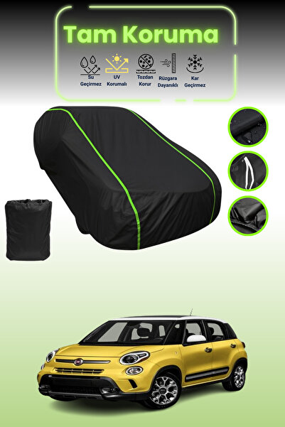 Dokaca Neo غطاء حماية للسيارة متوافق مع سيارة فيات قماش مجدّل تريكينغ 2013 - 2021 باللون الأسود النيون