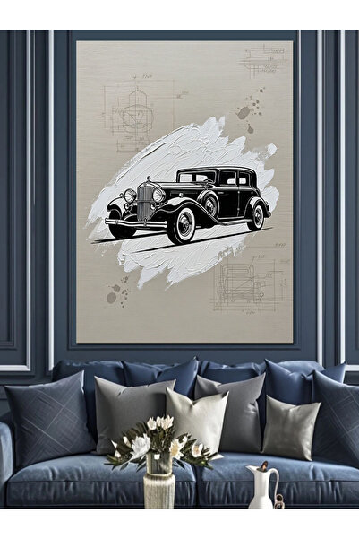 KanvasSepeti Eski Araba Teknik Vopsea în ulei de înaltă calitate texturat Can...