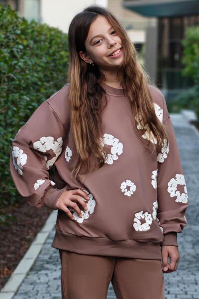 LOCO LOCO KIDS Locoloco Swea pentru fete tricou Floare cu imprimeu 9-14 ani, ...