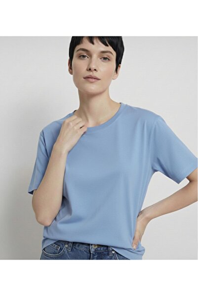 BW Bravely Wear تي شيرت نسائي ذو ياقة دائرية بدون طباعة