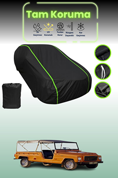 Dokaca Neo غطاء حماية للسيارة من القماش الأسود اللامع قماش مجدّل Renault Rode...