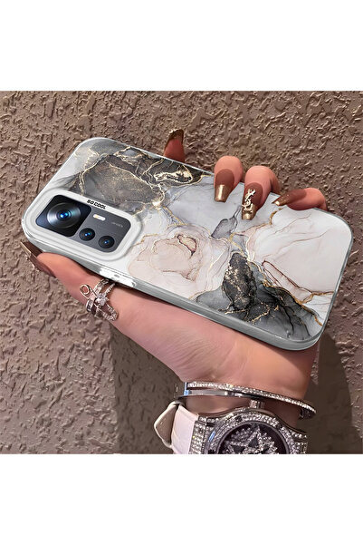 Hontinga حافظة هاتف متوافقة مع هاتف Xiaomi Mi 12T، حماية للكاميرا، ظهر صلب، ن...