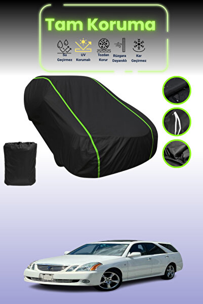 Dokaca Neo غطاء حماية للسيارة من القماش الأسود اللامع قماش مجدّل تويوتا مارك 2 واجون بليت متوافق مع غطاء حماية السيارة من القماش