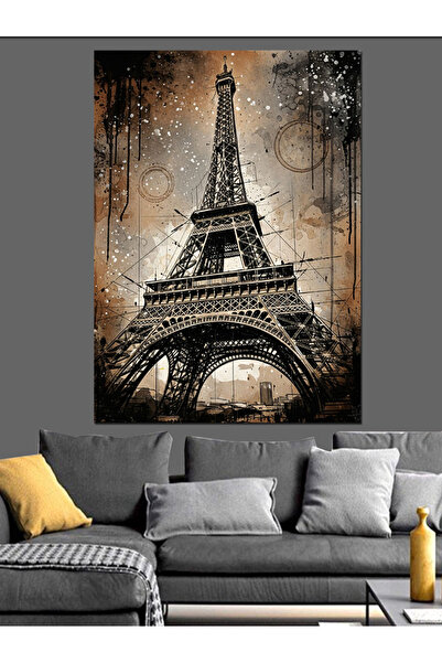 KanvasSepeti Turnul Eiffel Paris Pictură în ulei de înaltă calitate texturat ...