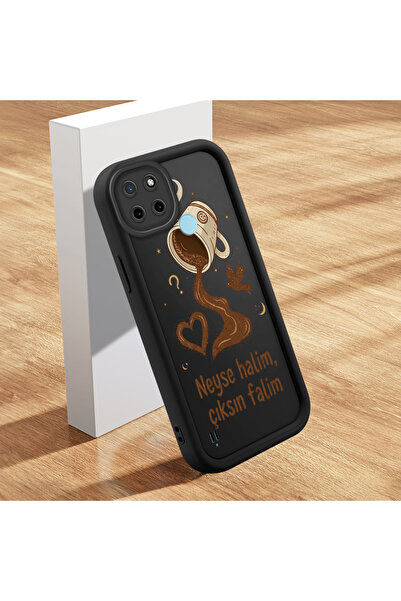 Hontinga حافظة هاتف من السيليكون الناعم المتوافقة مع هاتف Realme C25Y/C21Y مض...