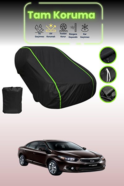 Dokaca Neo غطاء حماية للسيارة من القماش الأسود اللامع قماش مجدّل Renault Sams...