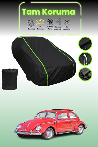 Dokaca Neo غطاء حماية من القماش للسيارة باللون الأسود النيون قماش مجدّل فولكس...