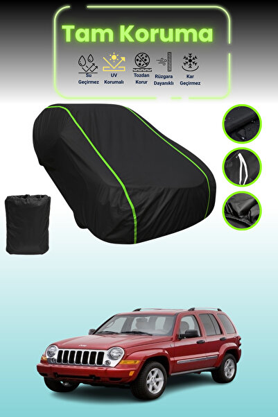 Dokaca Neo غطاء حماية من القماش للسيارة باللون الأسود النيون قماش مجدّل جيب شيروكي/ليبرتي 2001 - 2005