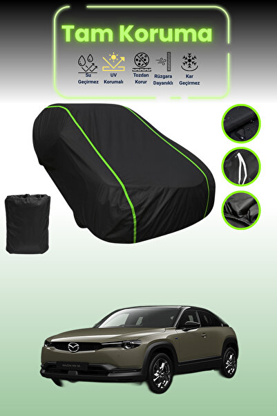 Dokaca Neo غطاء حماية للسيارة من القماش الأسود النيون قماش مجدّل متوافق مع ما...