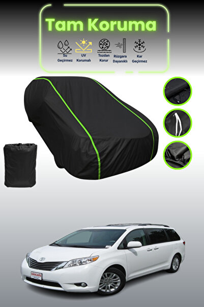 Dokaca Neo Black Neon Corded Fabric Toyota Sienna 3 Compatible Auto Tarpaulin...