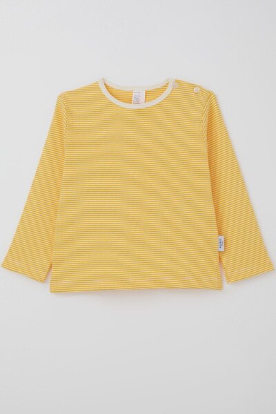 Breeze تي شيرت للأولاد بأكمام طويلة، 9 أشهر - 3 سنوات، أصفر