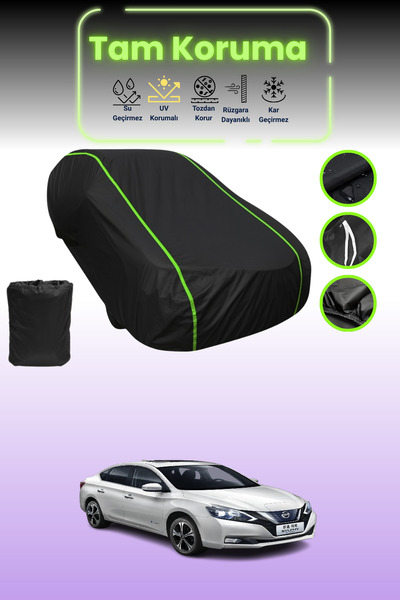 Dokaca Neo غطاء حماية للسيارة من القماش الأسود المتوافق مع نيسان سيلفي قماش م...